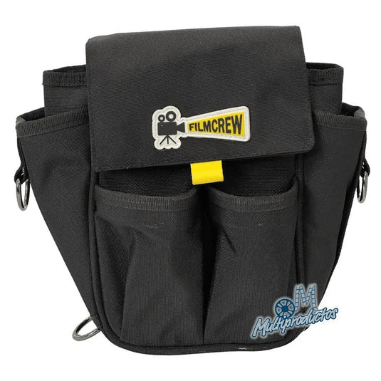 Bolsa portaherramientas FilmCrew. Bolsa portaherramientas FilmCrew de color negro para rodajes con logo frontal y bolsillos organizadores.