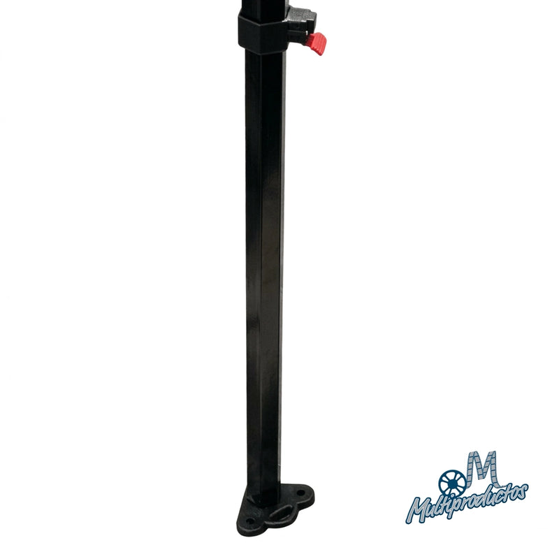 Cargue la imagen en el visor de la galería, Carpa negra FilmCrew multiproductos y expendables. Pata de la carpa con sistema de ajuste de altura y base de metal.
