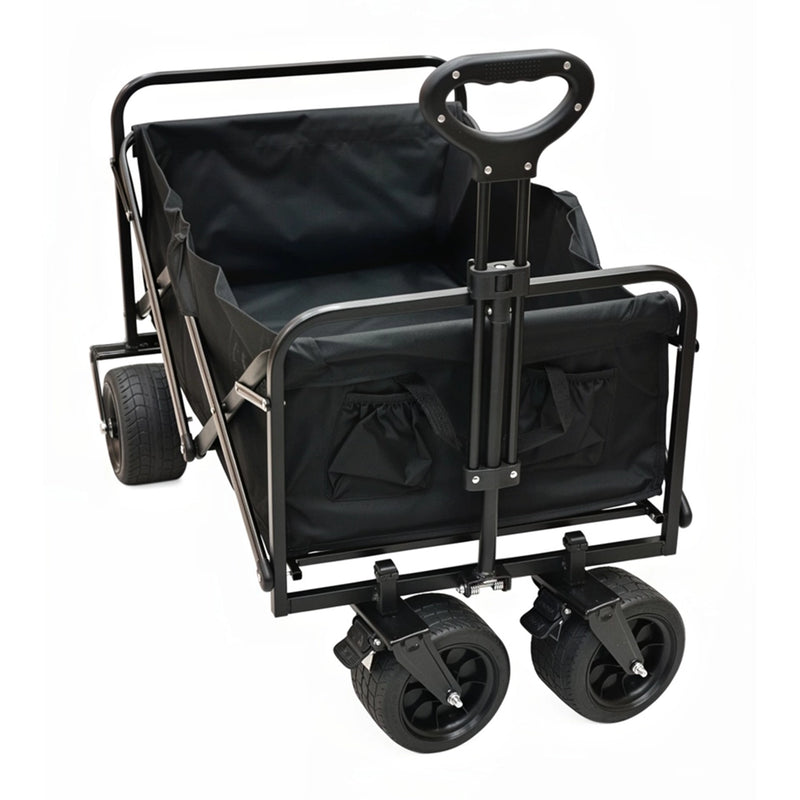 Cargue la imagen en el visor de la galería, Carrito vagón plegable multiusos filmcrew. Vista frontal del carrito vagón plegable FilmCrew con asa telescópica, bolsillos exteriores y ruedas delanteras con freno.
