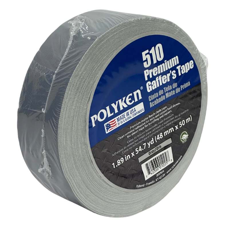 Cargue la imagen en el visor de la galería, Cinta gaffer premium Polyken 510. Cinta gaffer Polyken 510 color gris empacada con etiqueta informativa del producto.
