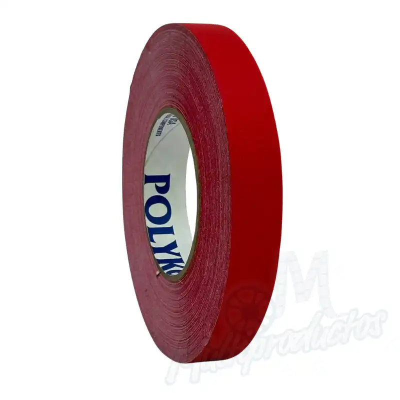 Cargue la imagen en el visor de la galería, Cinta gaffer mate Polyken 510 de 24 mm x 50 m. Rollo de cinta gaffer Polyken 510 color rojo en vista de tres cuartos.
