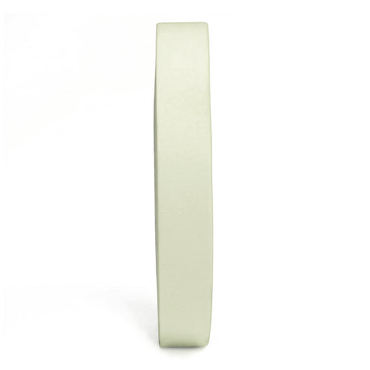Cinta gaffer mate Polyken 510 de 24 mm x 50 m. Rollo de cinta gaffer color blanco Polyken 510 visto de perfil mostrando su grosor y acabado mate.