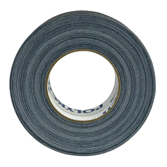 Cinta gaffer mate Polyken 510 de 48 mm x 50 m. Rollo de cinta gaffer Polyken 510 negra vista frontal.