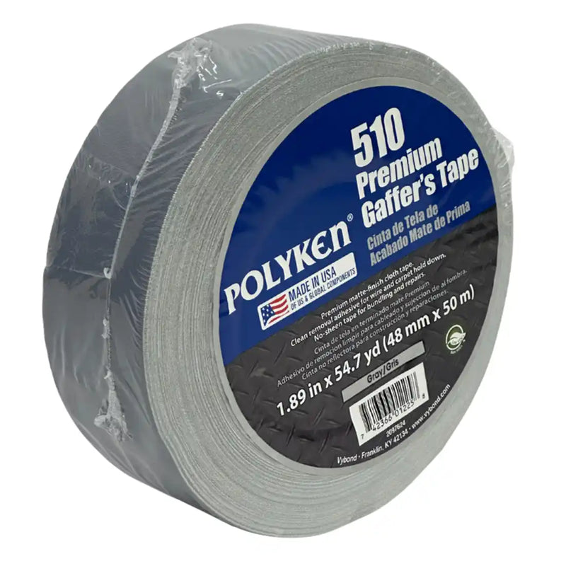 Cargue la imagen en el visor de la galería, Cinta gaffer mate Polyken 510 de 48 mm x 50 m. Cinta gaffer Polyken 510 color gris empacada con etiqueta informativa del producto.
