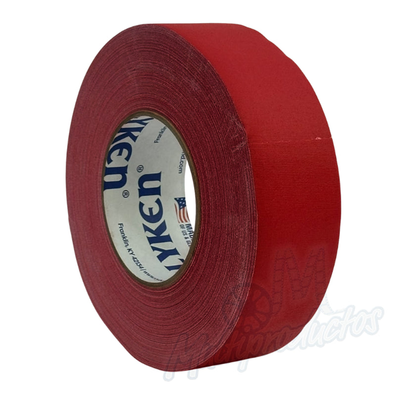 Cargue la imagen en el visor de la galería, Cinta gaffer mate Polyken 510 de 48 mm x 50 m. Rollo de cinta gaffer Polyken 510 color rojo en vista de tres cuartos.

