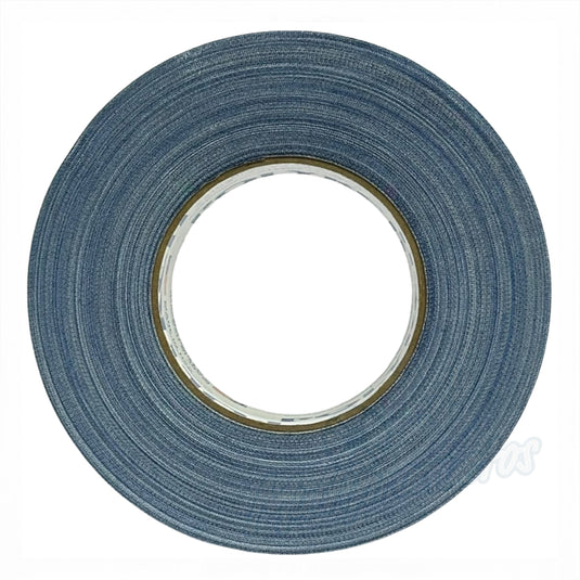 Cinta gaffer mate Polyken 510 de 48 mm x 50 m. Rollo de cinta gaffer premium Polyken 510 color azul oscuro vista frontal.