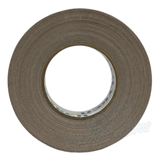 Cinta gaffer mate Polyken 510 de 48 mm x 50 m. Rollo de cinta gaffer premium Polyken 510 color café vista frontal.