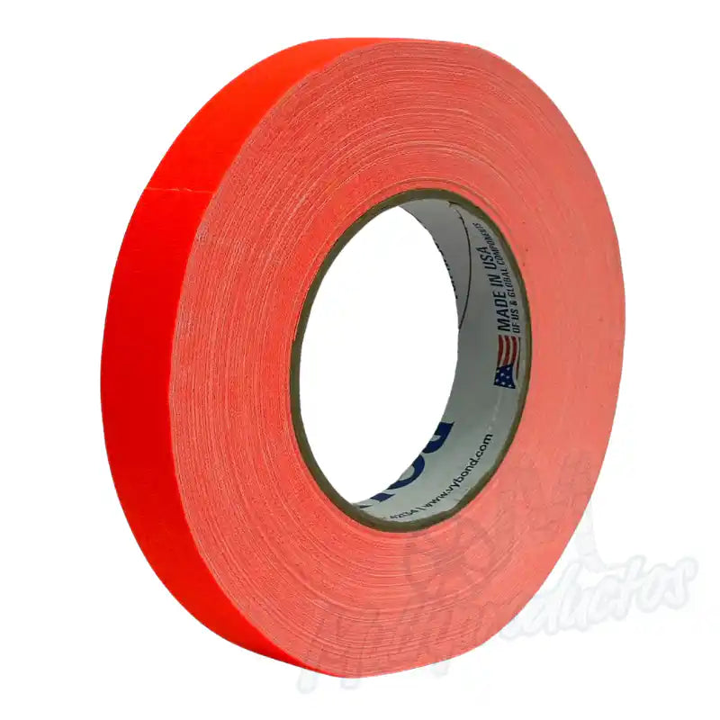 Cargue la imagen en el visor de la galería, Cinta gaffer neón Polyken 510 24 mm x 45 m. Cinta gaffer Polyken 510 color naranja neón en posición tres cuartos.
