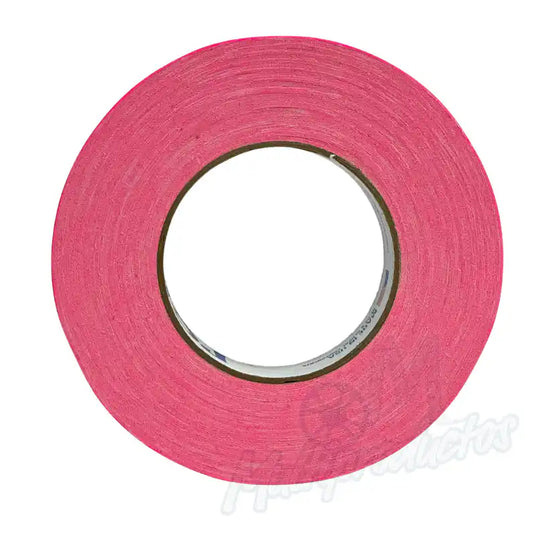 Cinta gaffer neón Polyken 510 24 mm x 45 m. Rollo de cinta gaffer neón color rosa Polyken 510 de 48 mm x 45 m vista frontal.