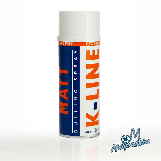 Dullingspray k line matte multiproductos. Lata de spray mate Dulling Spray K-Line de 400 ml sin CFC sobre fondo blanco.