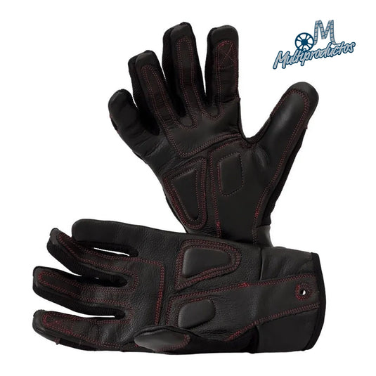 Guantes para altas temperaturas FilmCrew. Par de guantes profesionales de cuero negro para altas temperaturas marca FilmCrew.
