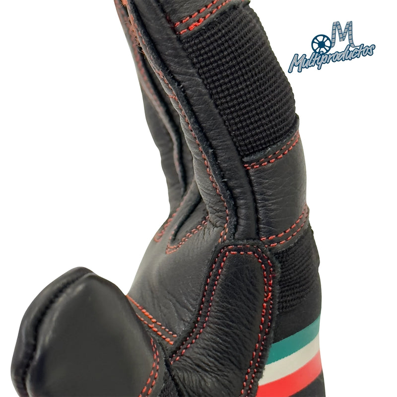 Cargue la imagen en el visor de la galería, Guantes para altas temperaturas FilmCrew. Detalle de lateral de guante FilmCrewlde con costuras reforzadas y cuero térmico.

